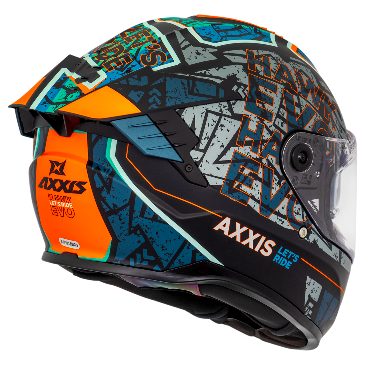 Axxis Hawk Evo Let's Ride Mat Blue - Görsel 3