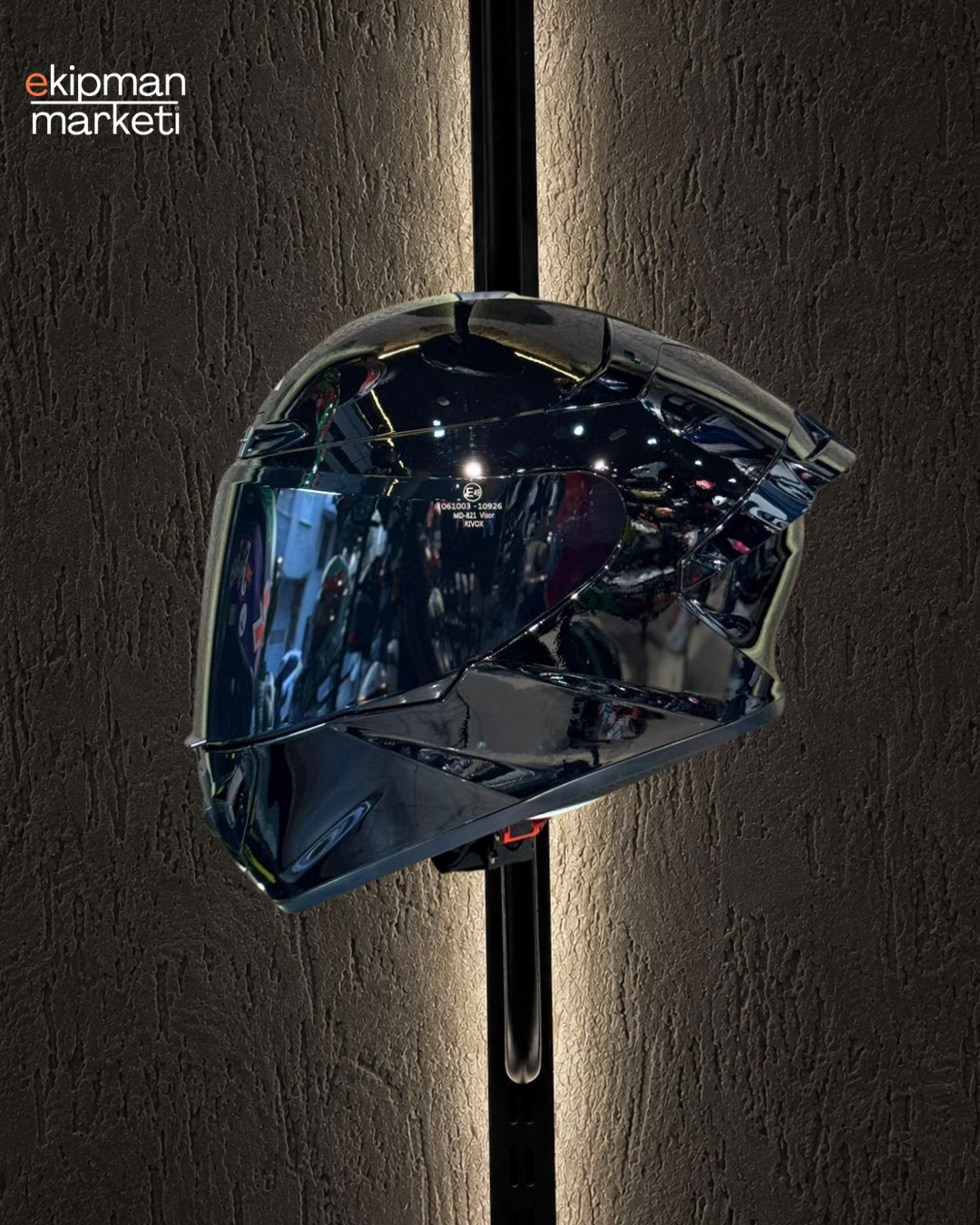 R2 Gloss Black Motosiklet Kask ( Şeffaf Vizör ) Hediye