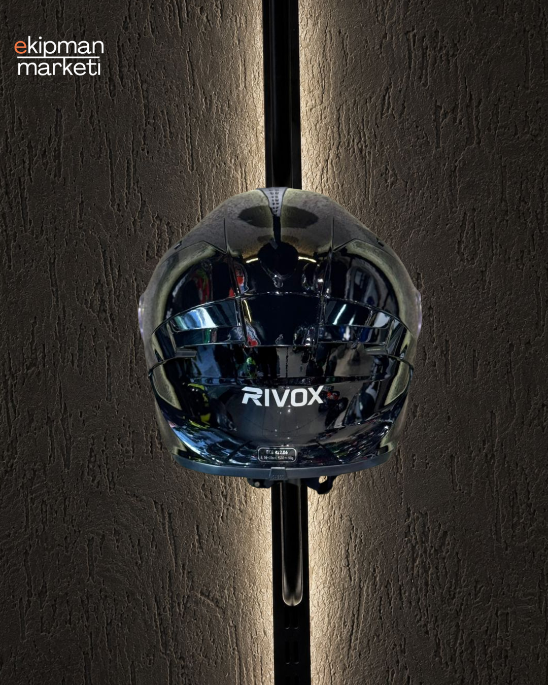 R2 Gloss Black Motosiklet Kask ( Şeffaf Vizör ) Hediye - Görsel 5