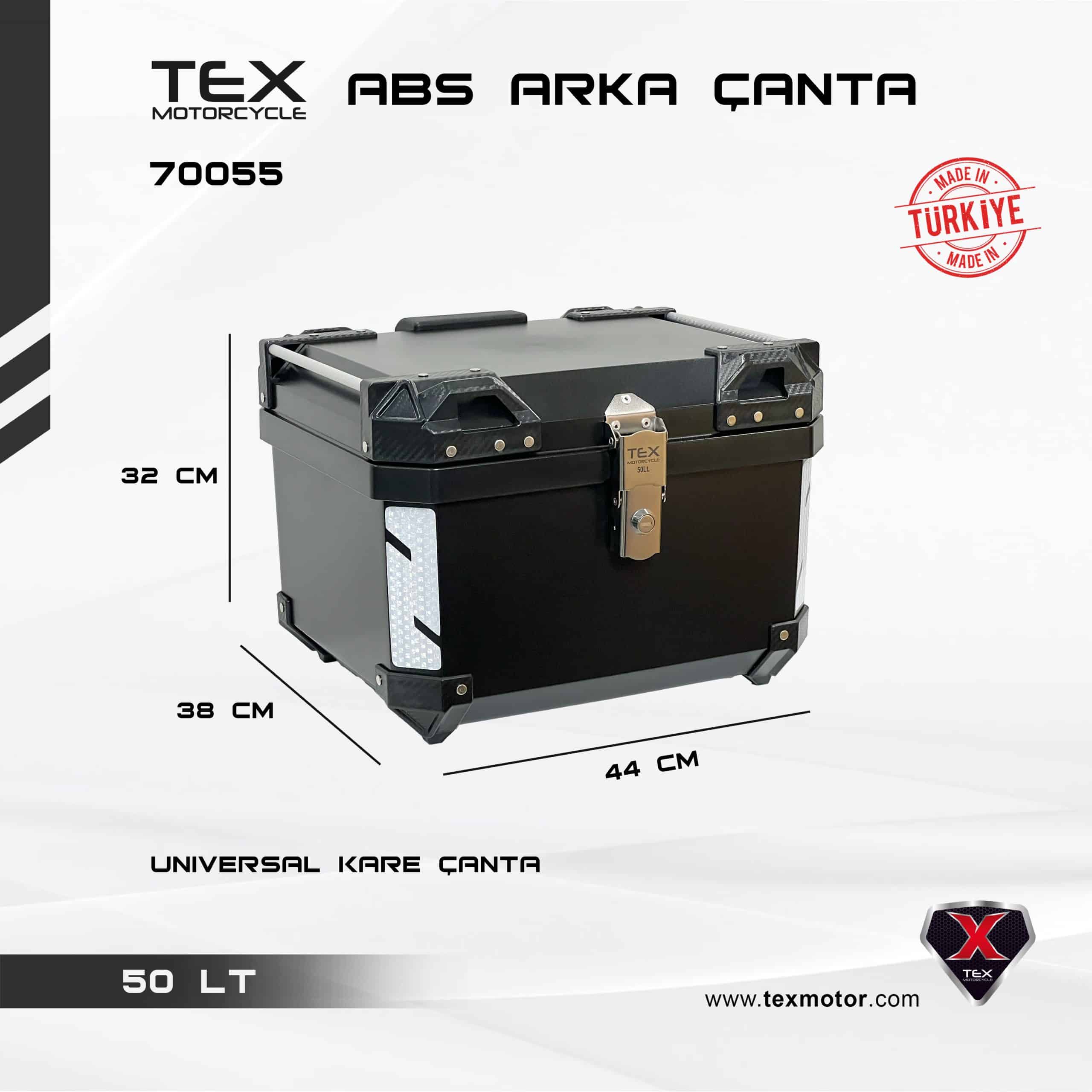 TEX 70055 ABS 50 Litre Siyah Arka Çanta - Görsel 2