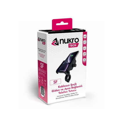 NuktoTech SF Şarjlı Ayna Dibi ve Gidon Bağlantı Aparatlı Telefon Tutucu