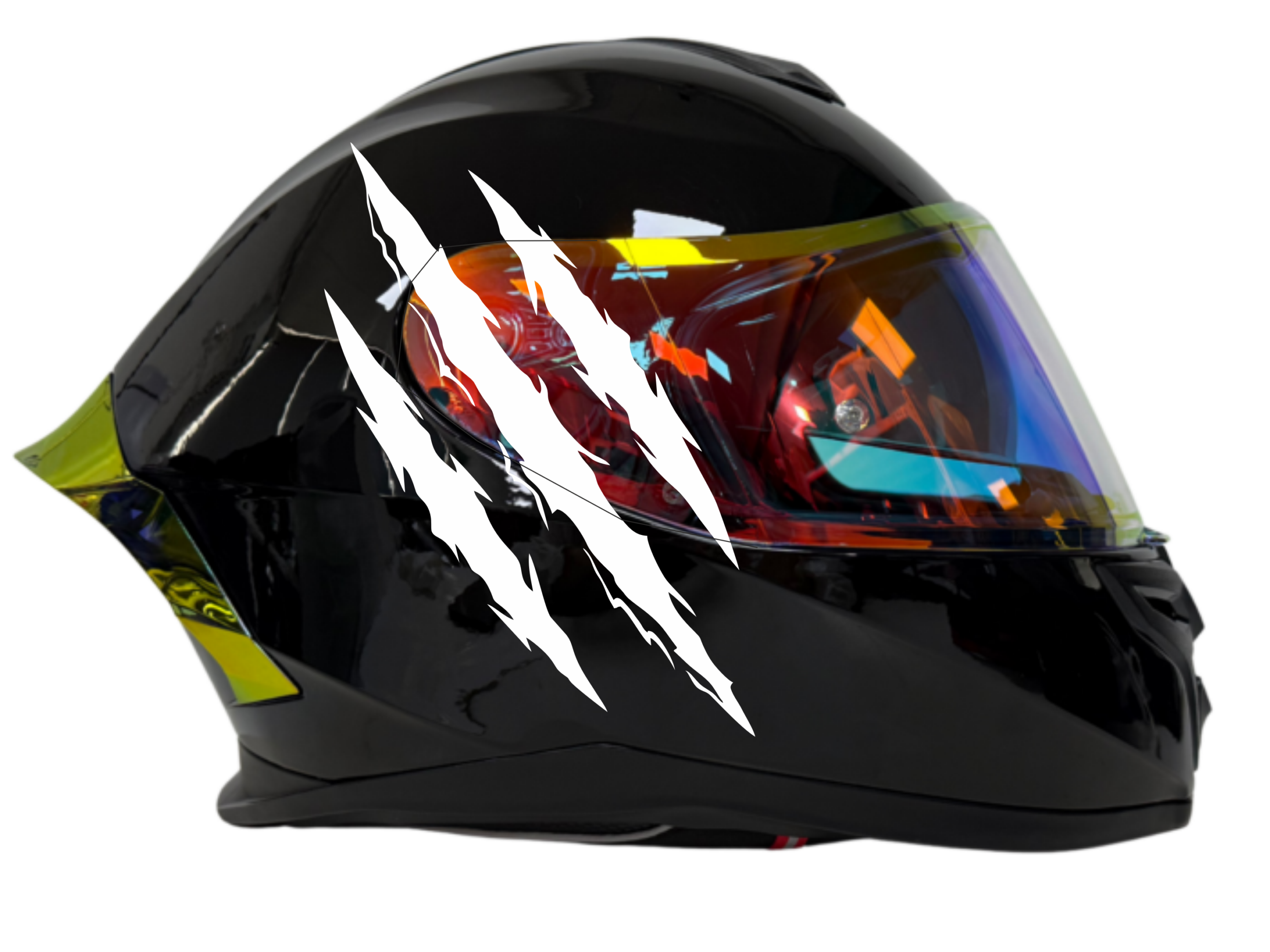 Rivox Siyah Parlak Pençe R1 Edition Motosiklet KASK