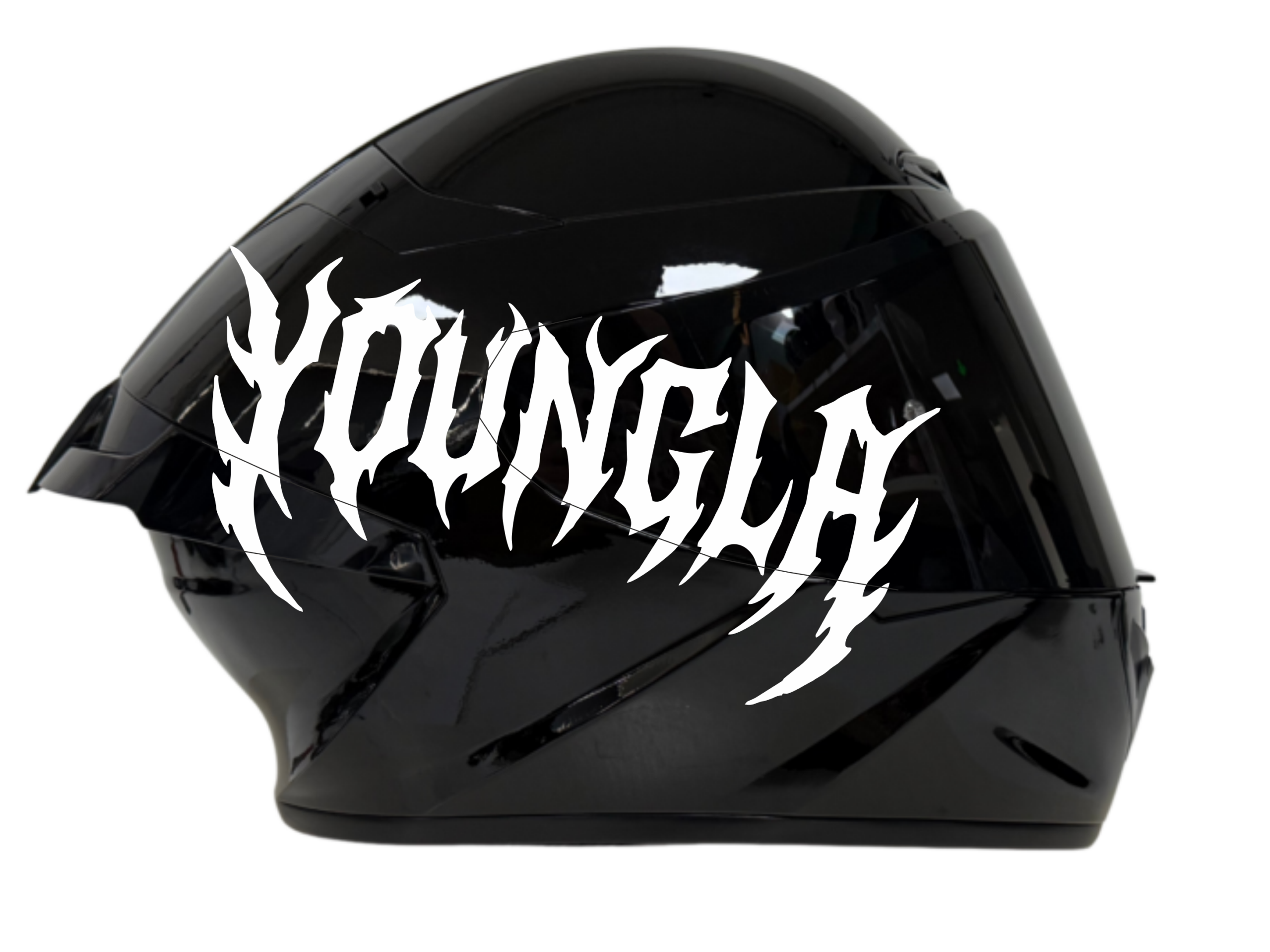 Rivox Siyah Parlak Youngla R2 Edition Motosiklet KASK - Görsel 2