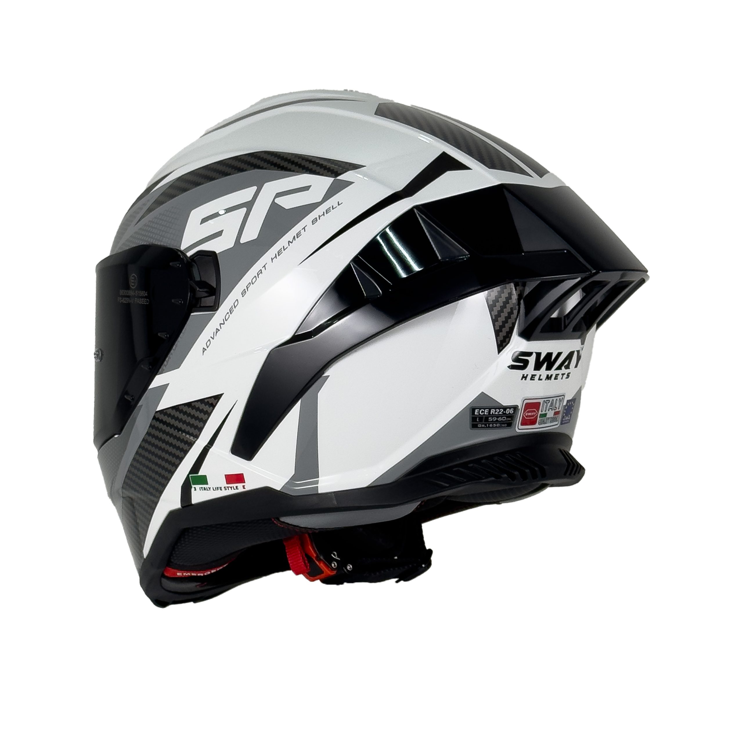 SWAY 867 POWER White Black Kapalı Kask - Görsel 2
