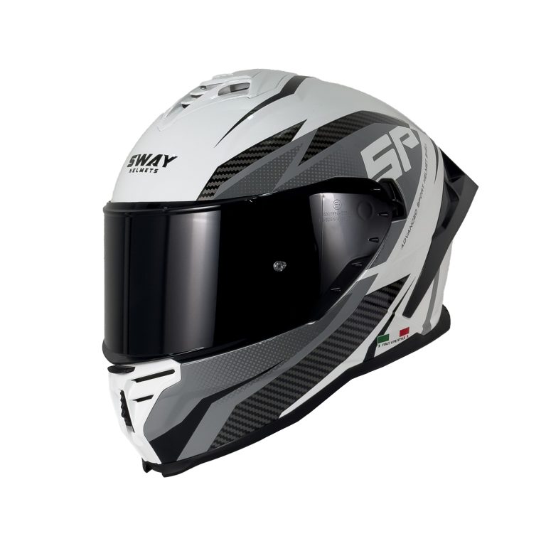 SWAY 867 POWER White Black Kapalı Kask - Görsel 4