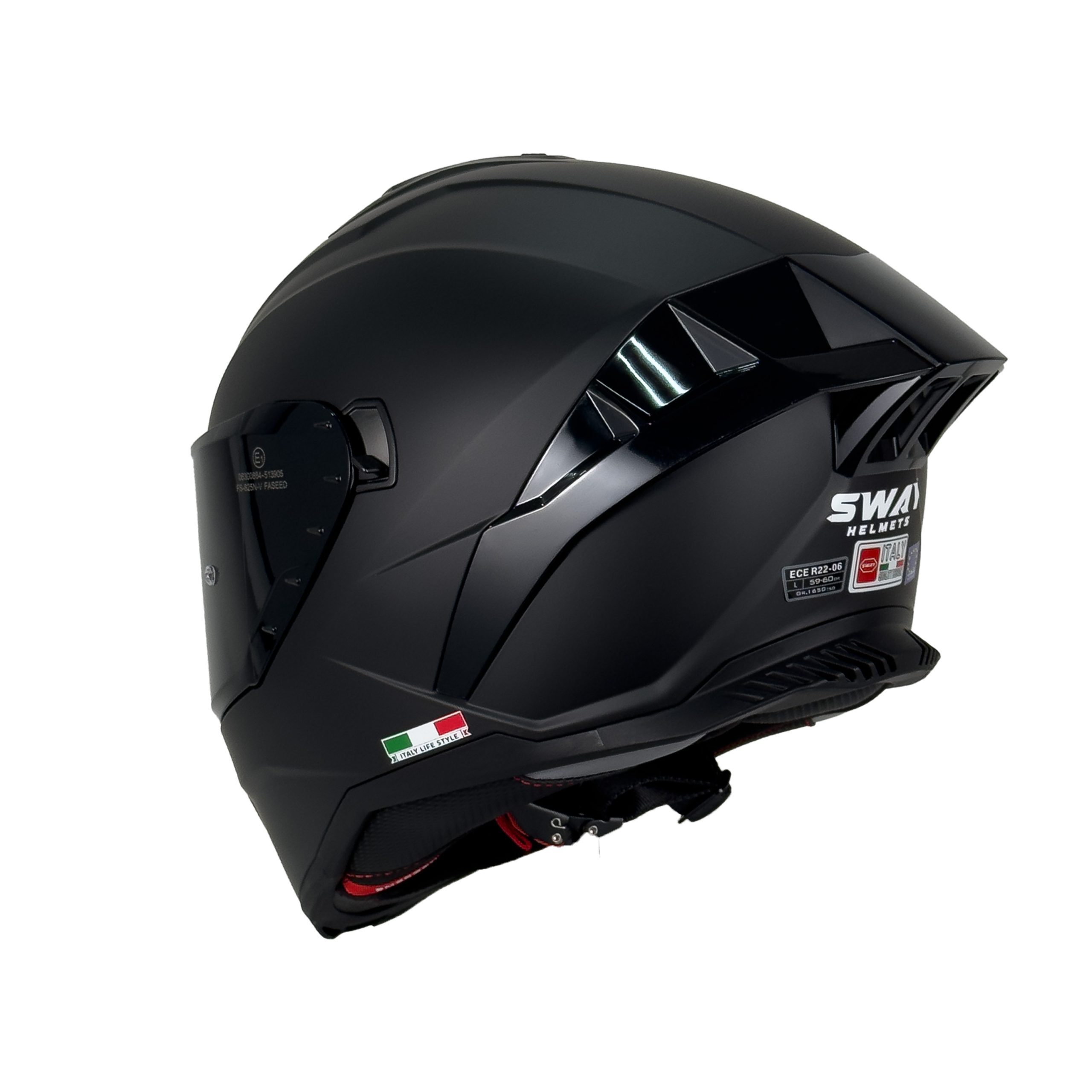 SWAY SW 867 Matt Black Full Face Kask - Görsel 4