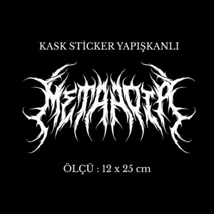 Motor Kask Sticker METAAOTA Beyaz