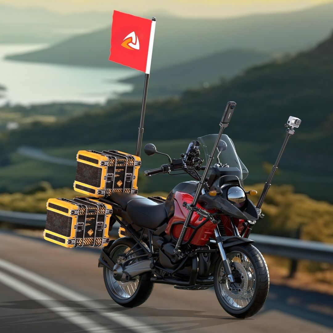 Motosiklet Aksiyon Kamera Çubuğu - Görsel 3