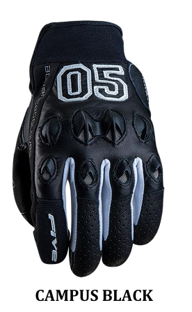 FIVE5 GLOVES STUNT Motosiklet Eldiven Campus Black