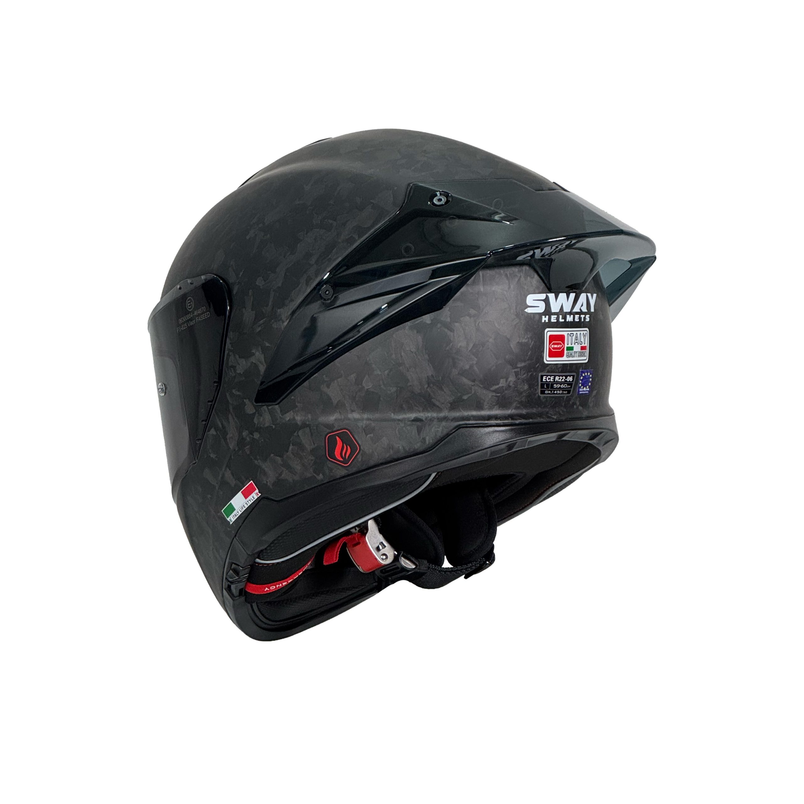 FULL FACE SWAY 861 FORGET CARBON KASK - Görsel 3