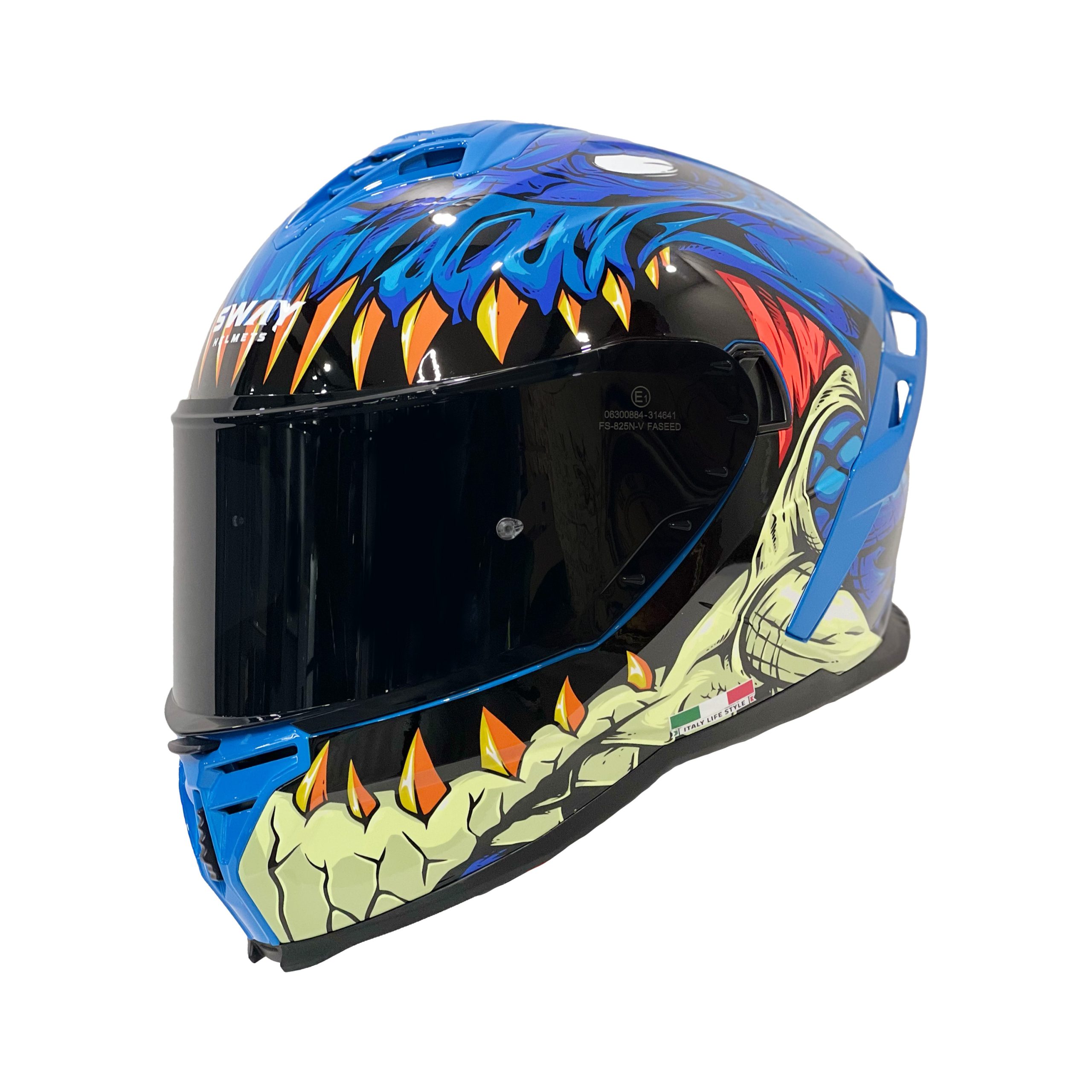 SWAY 867 STORM Blue Full Face Kask - Görsel 5