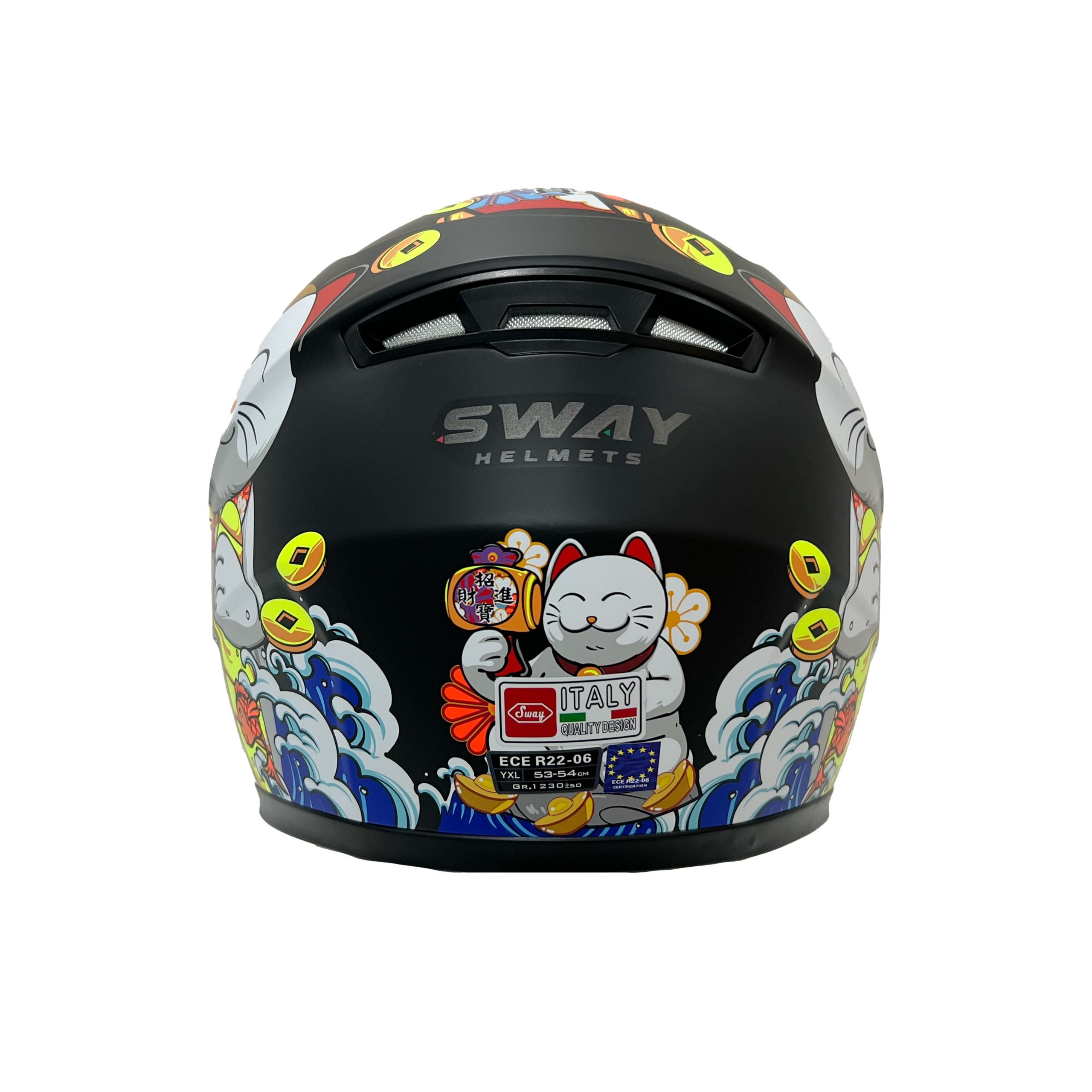 SWAY CAT White FullFace Çocuk Kaskı - Görsel 3