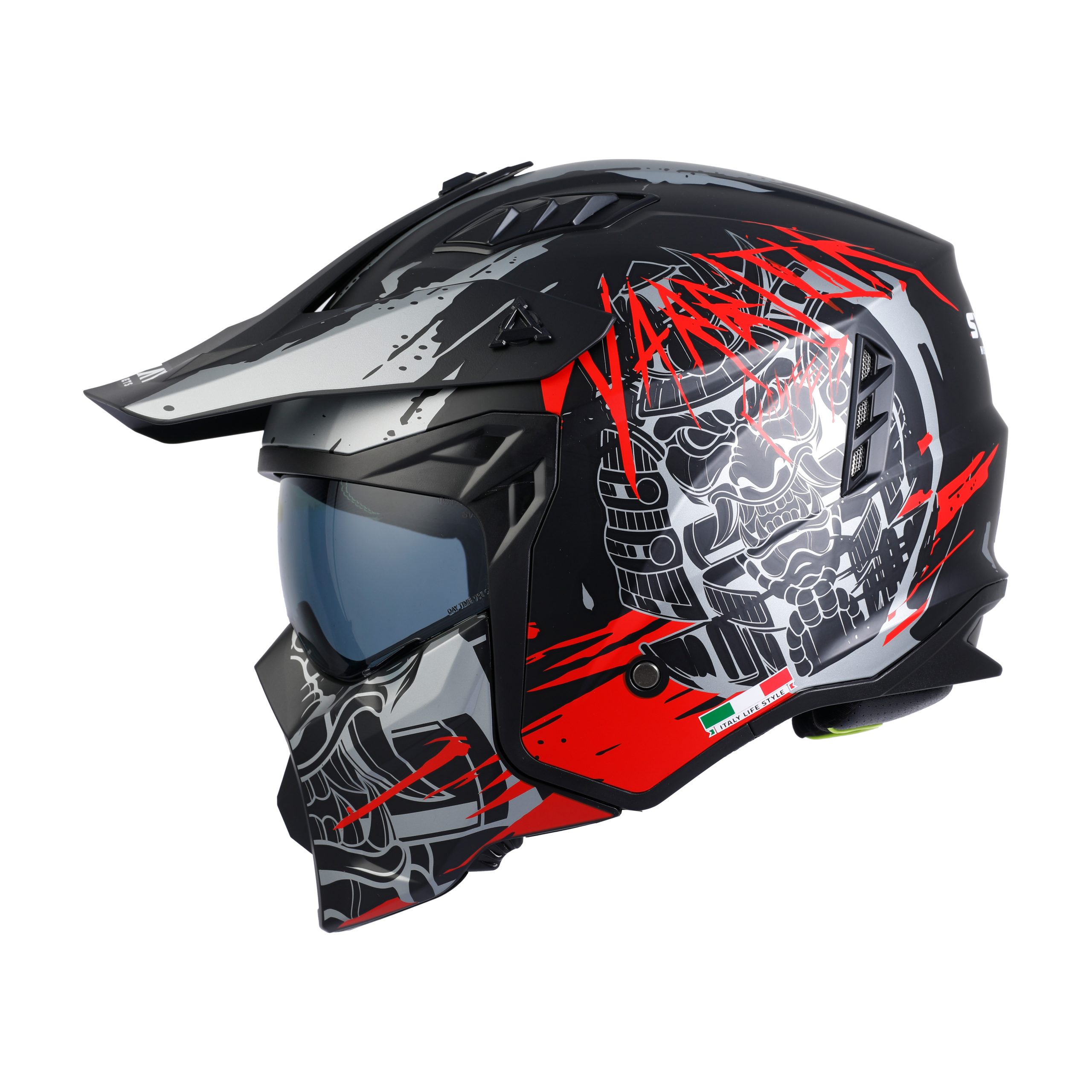 SWAY SEUL WARRIOR Grey Red Modüler Kask