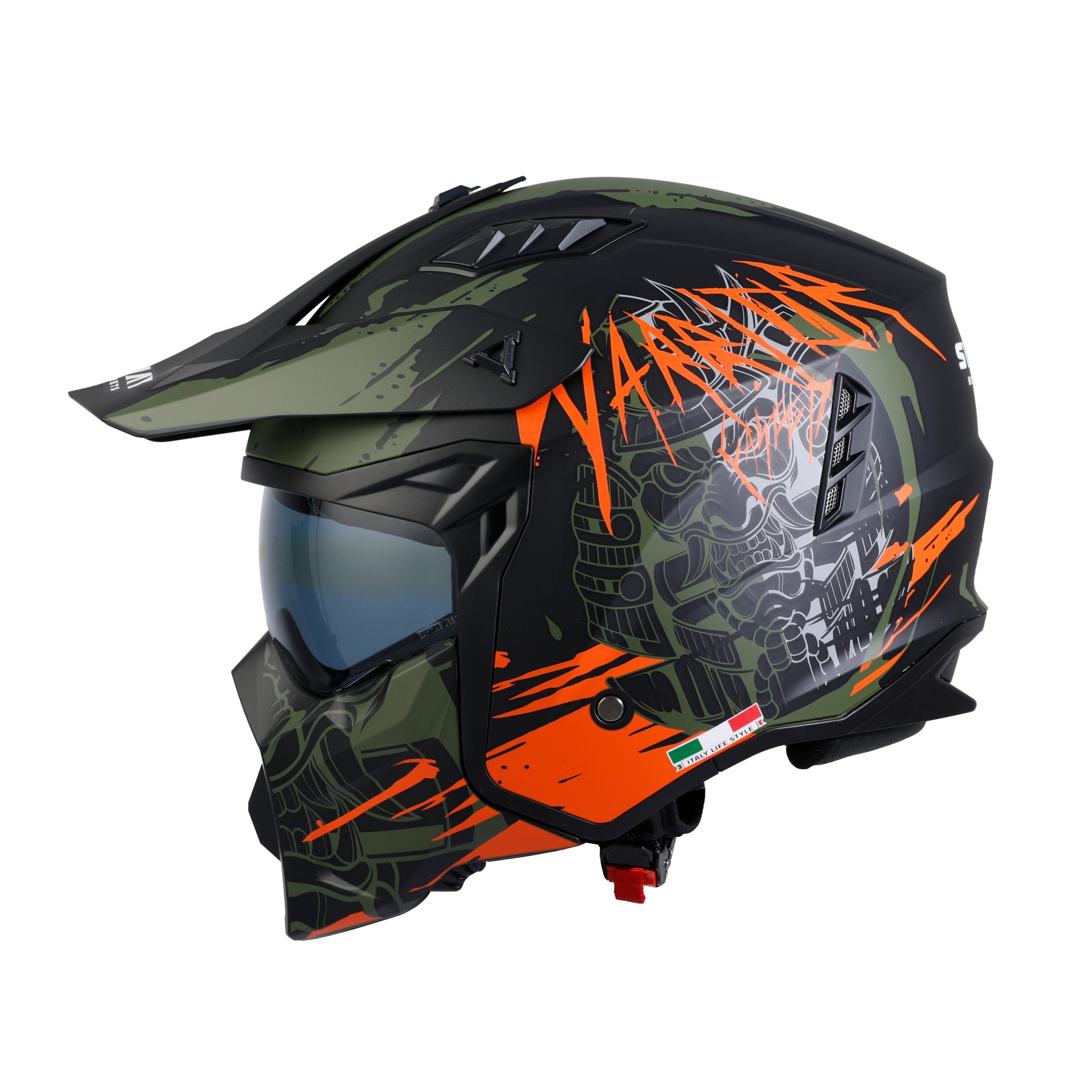 SWAY SEUL WARRIOR Matt Black Orange Kask