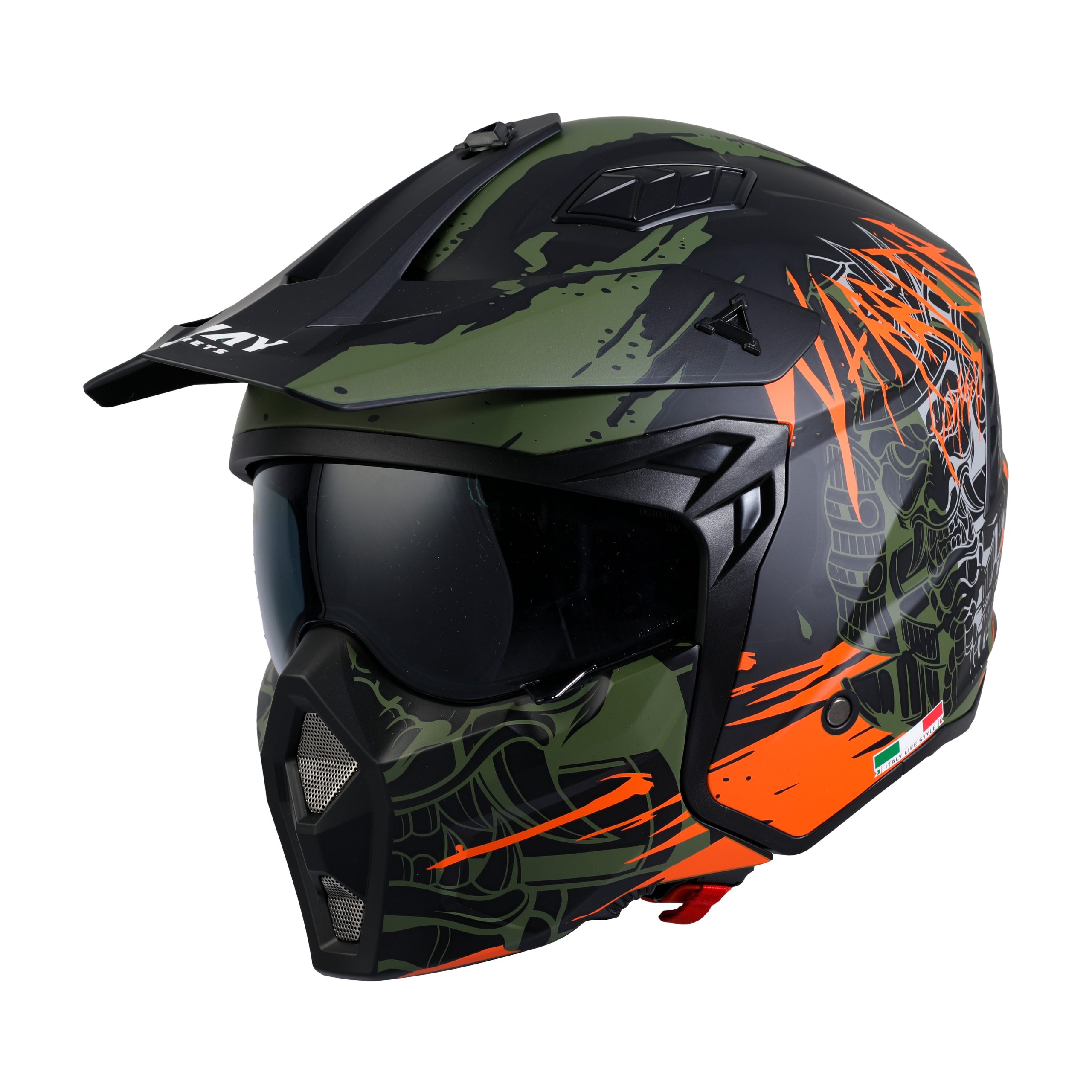 SWAY SEUL WARRIOR Matt Black Orange Kask - Görsel 2