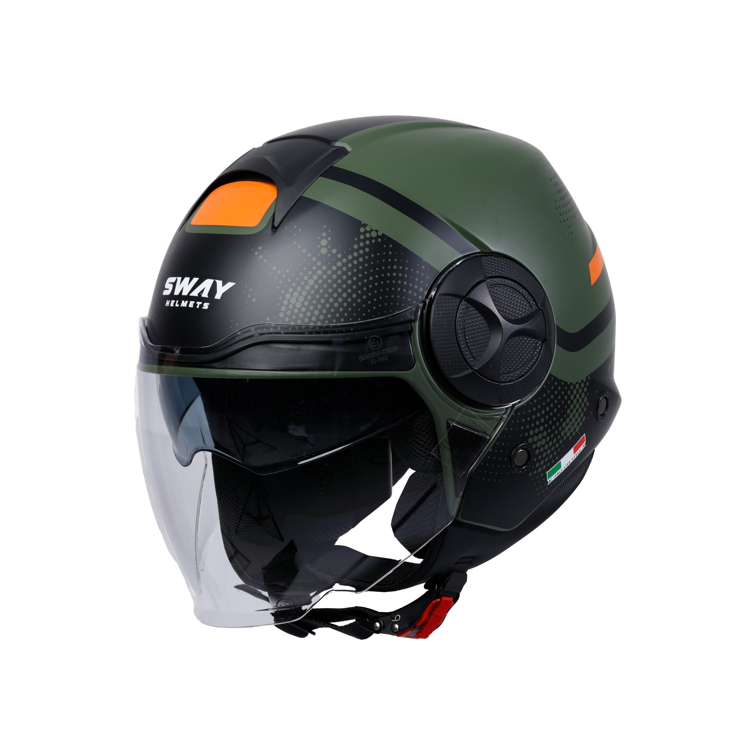 SWAY GEMINI Army Green Yarım Kask - Görsel 2