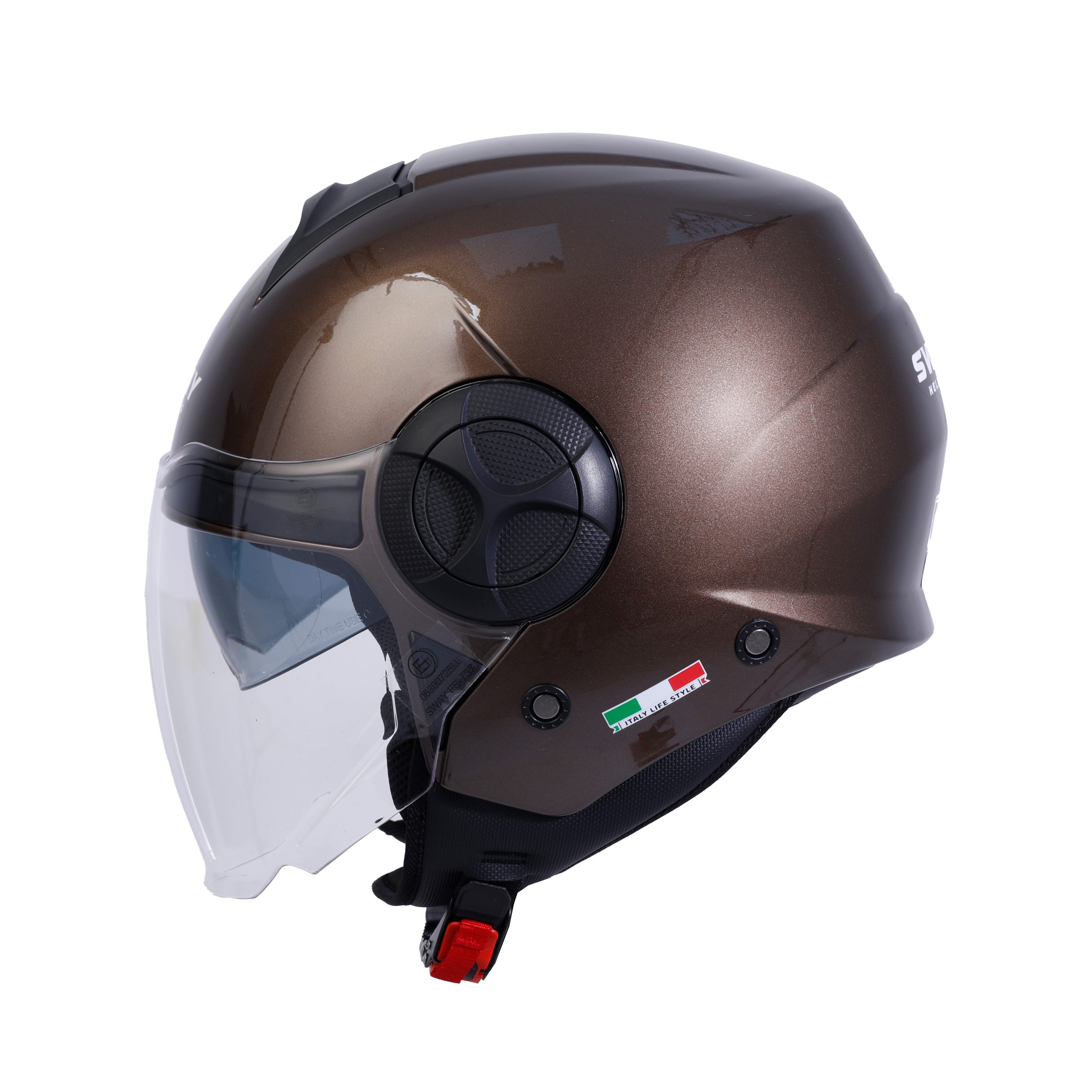 SWAY SW 737 GLOSS Brown Yarım Kask