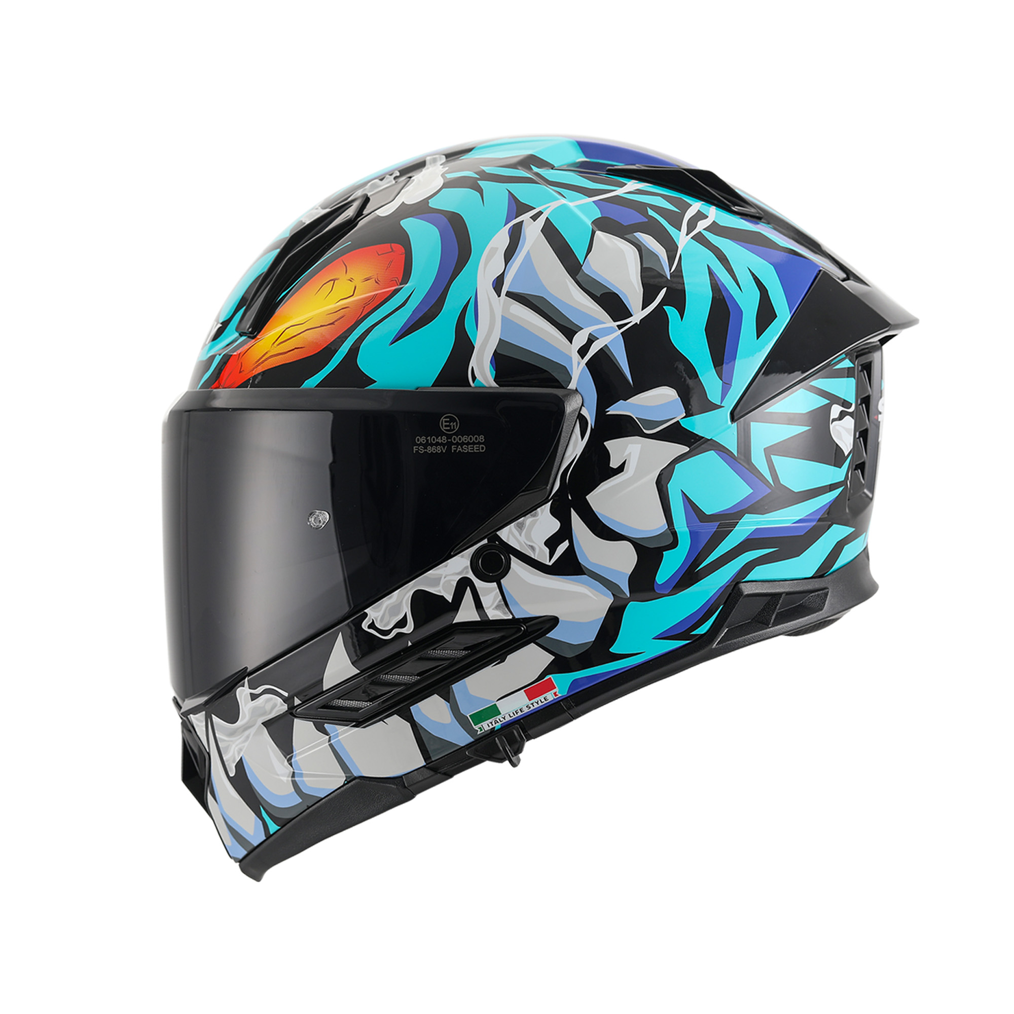 SWAY868 CANNIBAL Black Blue Kask
