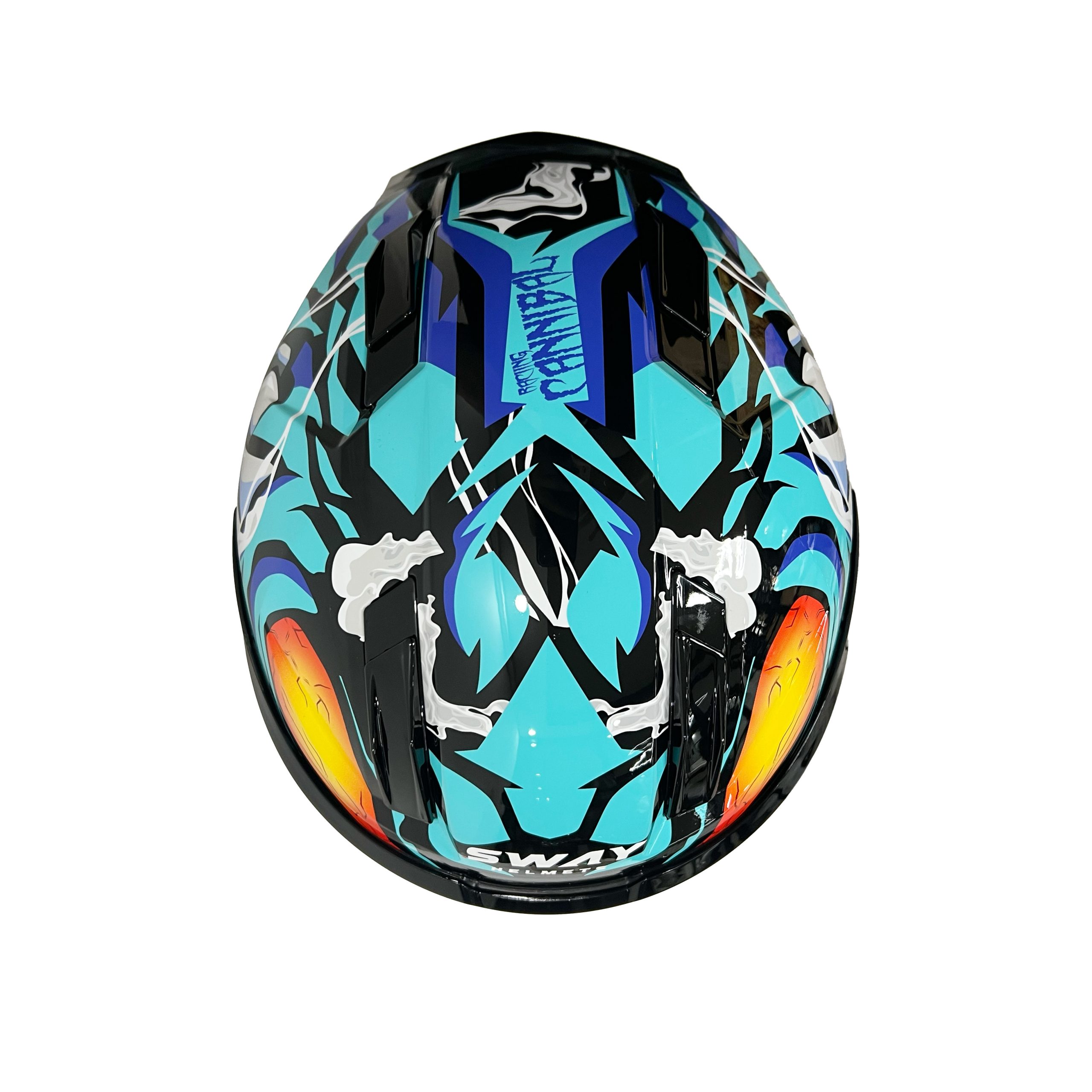 SWAY868 CANNIBAL Black Blue Kask - Görsel 2