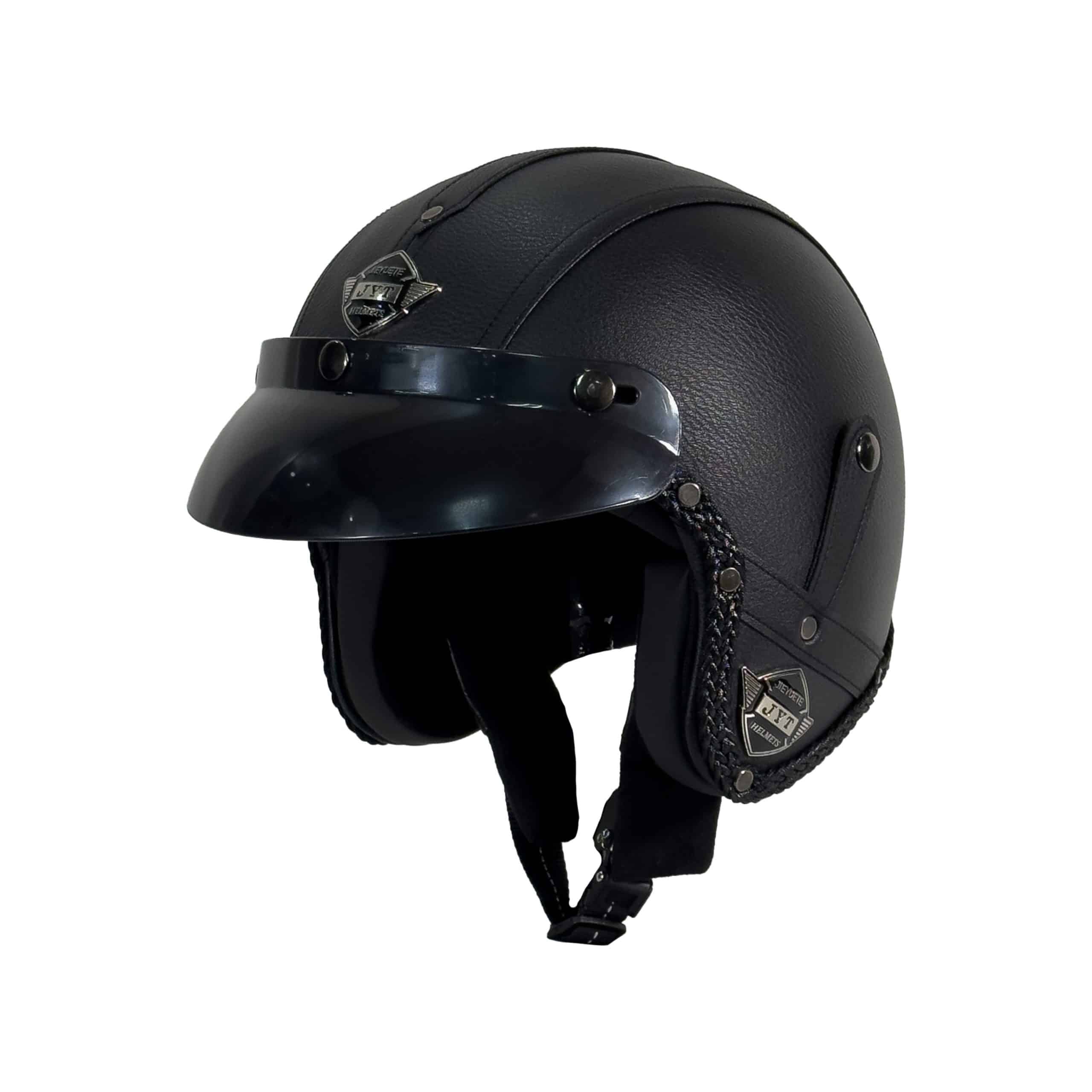 TEX 701 JYT Siyah Deri Kask