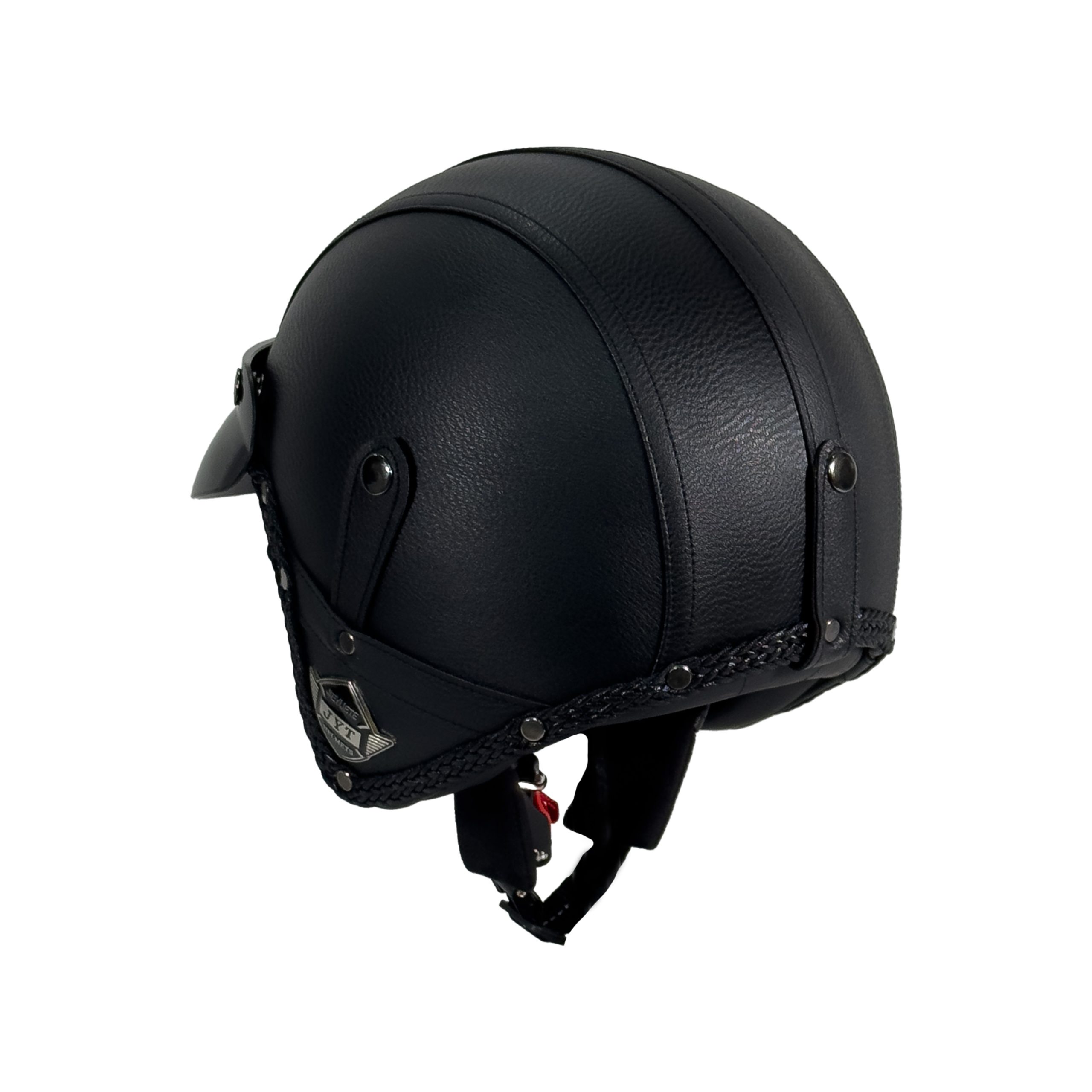 TEX 701 JYT Siyah Deri Kask - Görsel 3