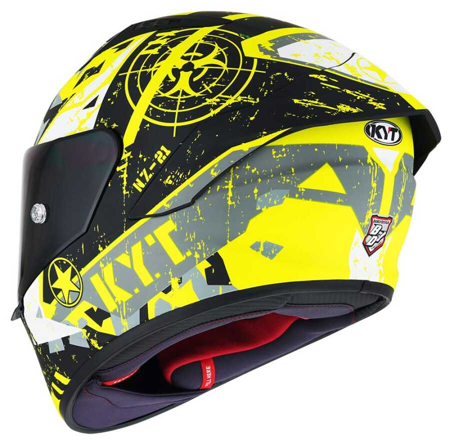 KYT Nz Race Kask Blazıng Matt Yellow - Görsel 3
