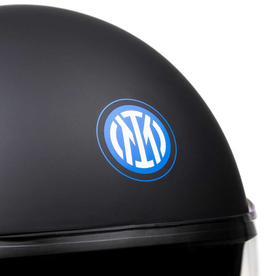 TUCANO Urbano El Jettın 6.0 Yarım Kask Inter Nerazzurro Mat Siyah - Görsel 5