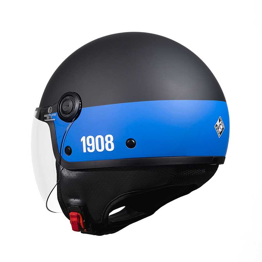 TUCANO Urbano El Jettın 6.0 Yarım Kask Inter Nerazzurro Mat Siyah - Görsel 9