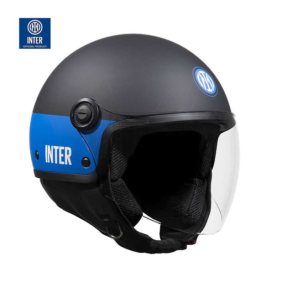 TUCANO Urbano El Jettın 6.0 Yarım Kask Inter Nerazzurro Mat Siyah
