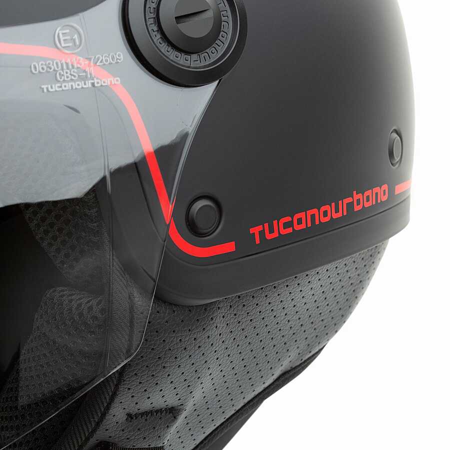 TUCANO Urbano El Jettın 6.0 Yarım Kask Mılan Skylıne Mat Siyah - Görsel 8