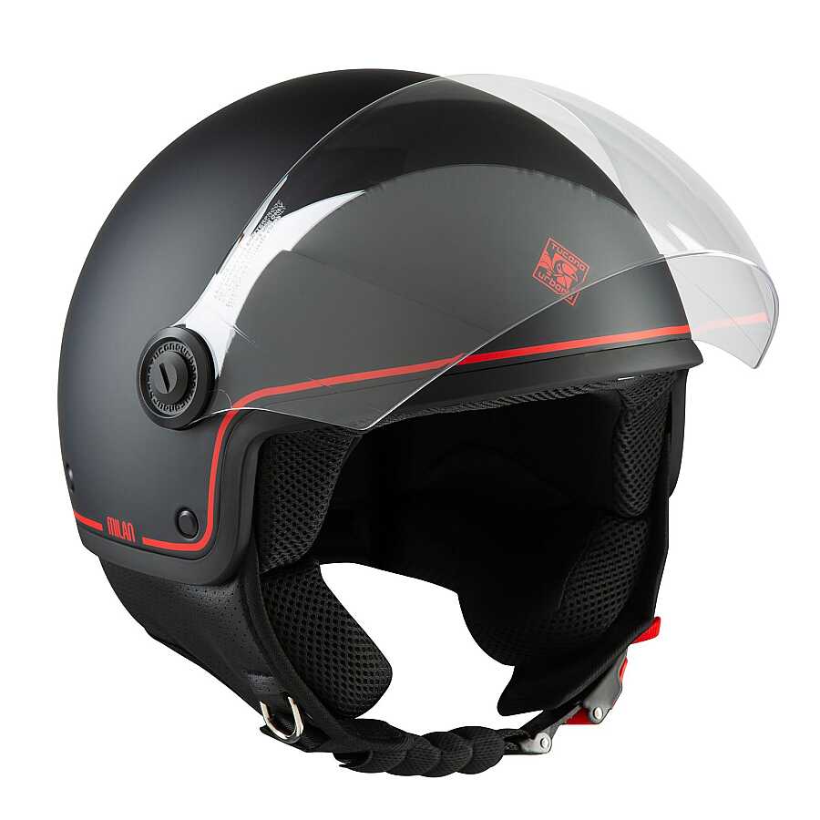 TUCANO Urbano El Jettın 6.0 Yarım Kask Mılan Skylıne Mat Siyah - Görsel 3