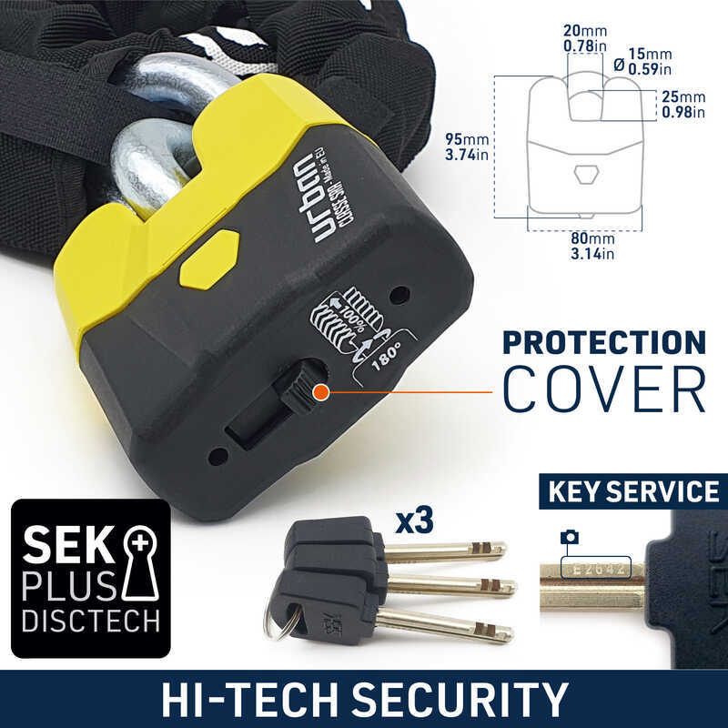 URBAN Securıty U8K150 14MM Sra Sınıfı Zincir Kilit - Görsel 4
