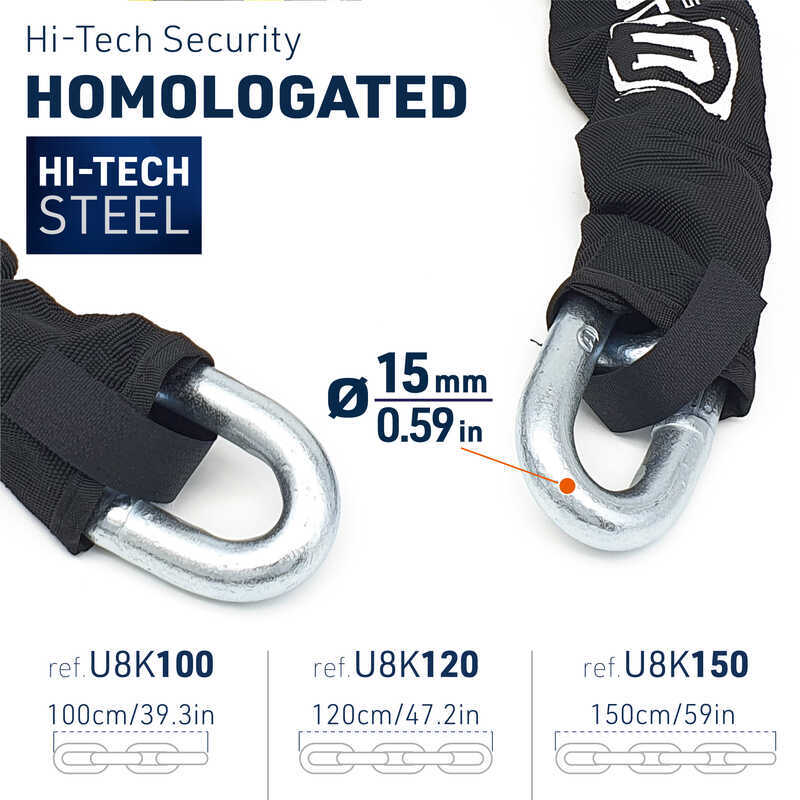 URBAN Securıty U8K150 14MM Sra Sınıfı Zincir Kilit - Görsel 7