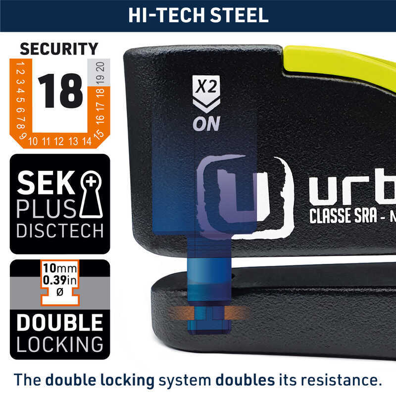 URBAN Securıty UR10 Sra Alarmlı Disk Kilidi - Görsel 3