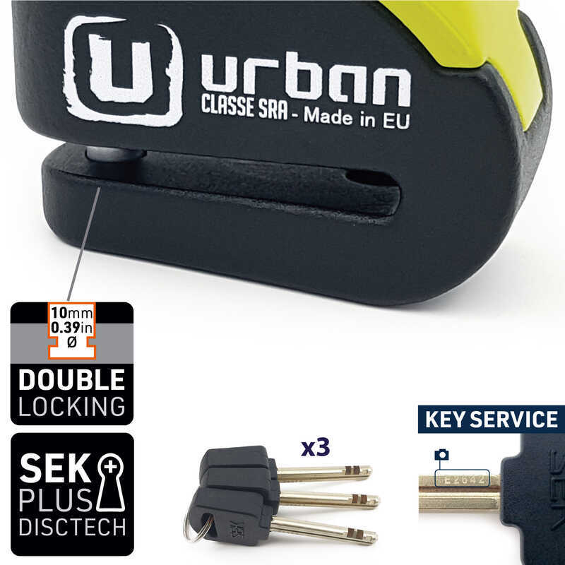 URBAN Securıty UR10 Sra Alarmlı Disk Kilidi - Görsel 6