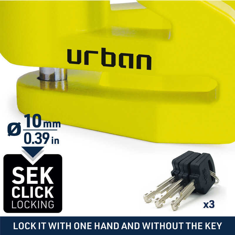 URBAN SECURITY UR208Y 10mm DİSK KİLİDİ - Görsel 3