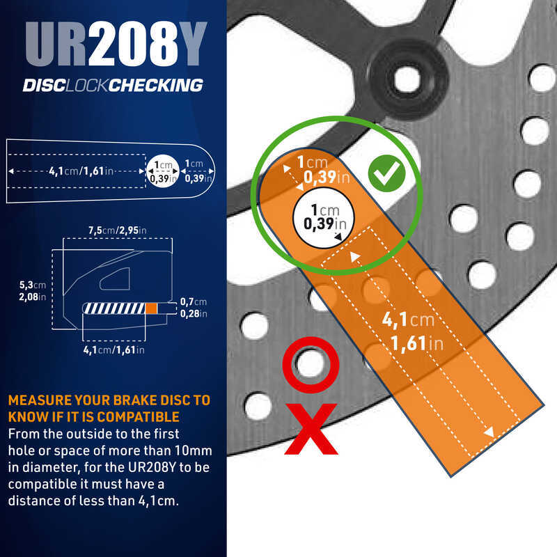 URBAN SECURITY UR208Y 10mm DİSK KİLİDİ - Görsel 6