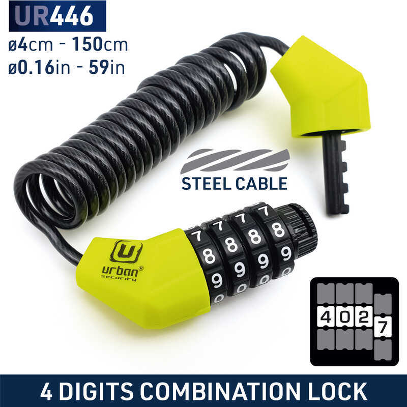 URBAN Securıty UR446 Şifreli Halat Kilit - Görsel 3
