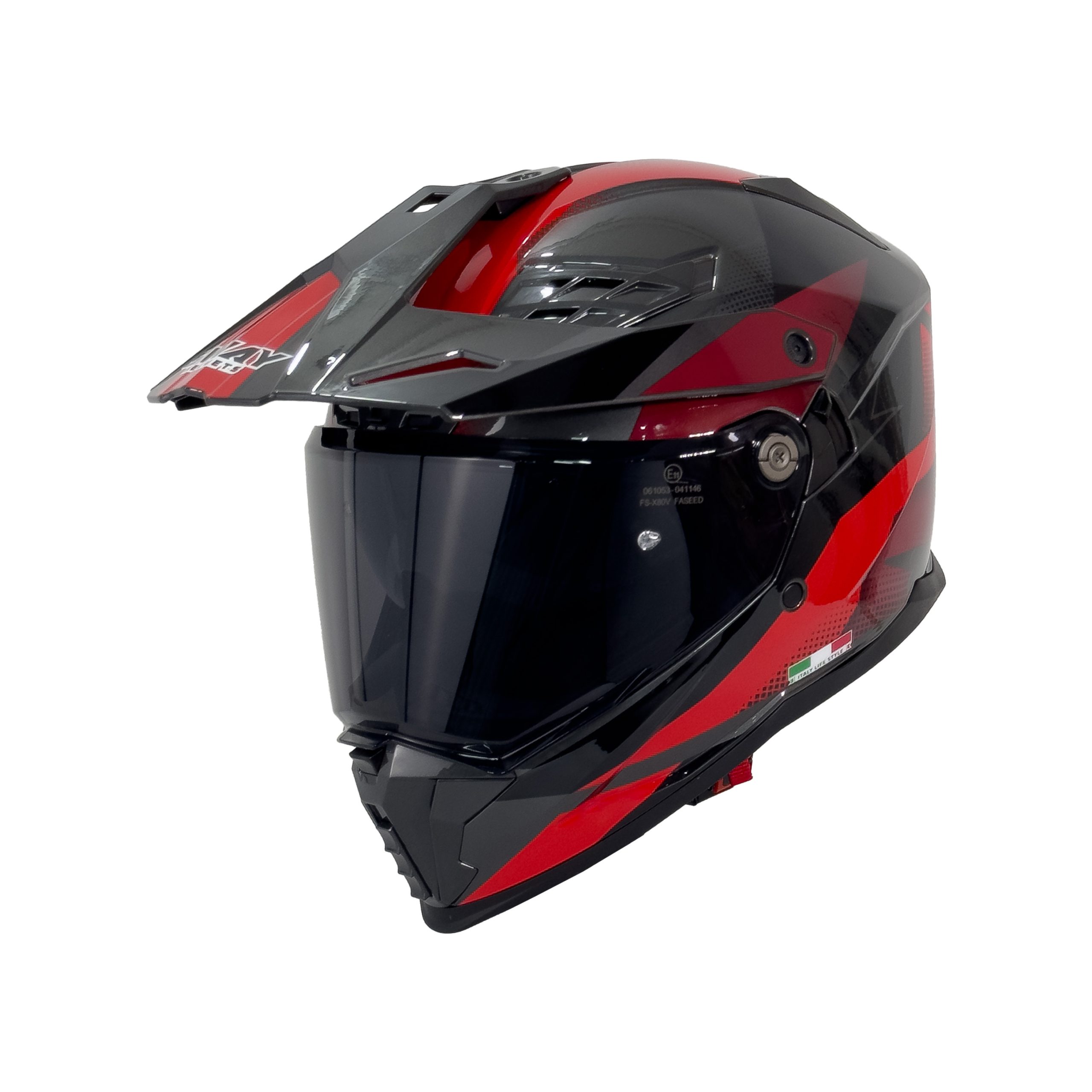 SWAY SW X65 BLOCK Red Adventure Kask - Görsel 5