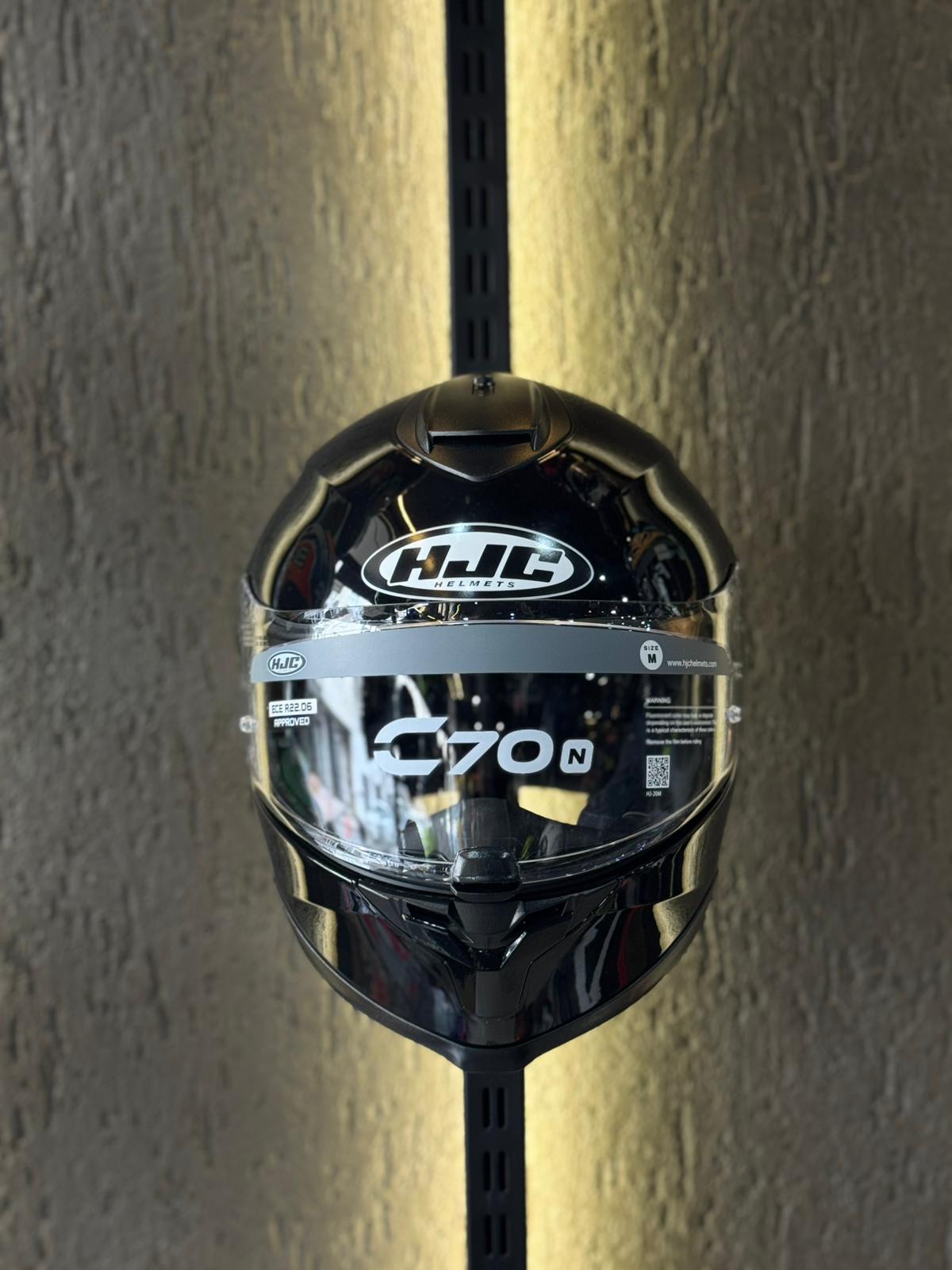 C70N KAPALI KASK PARLAK SIYAH 1450 - Görsel 3