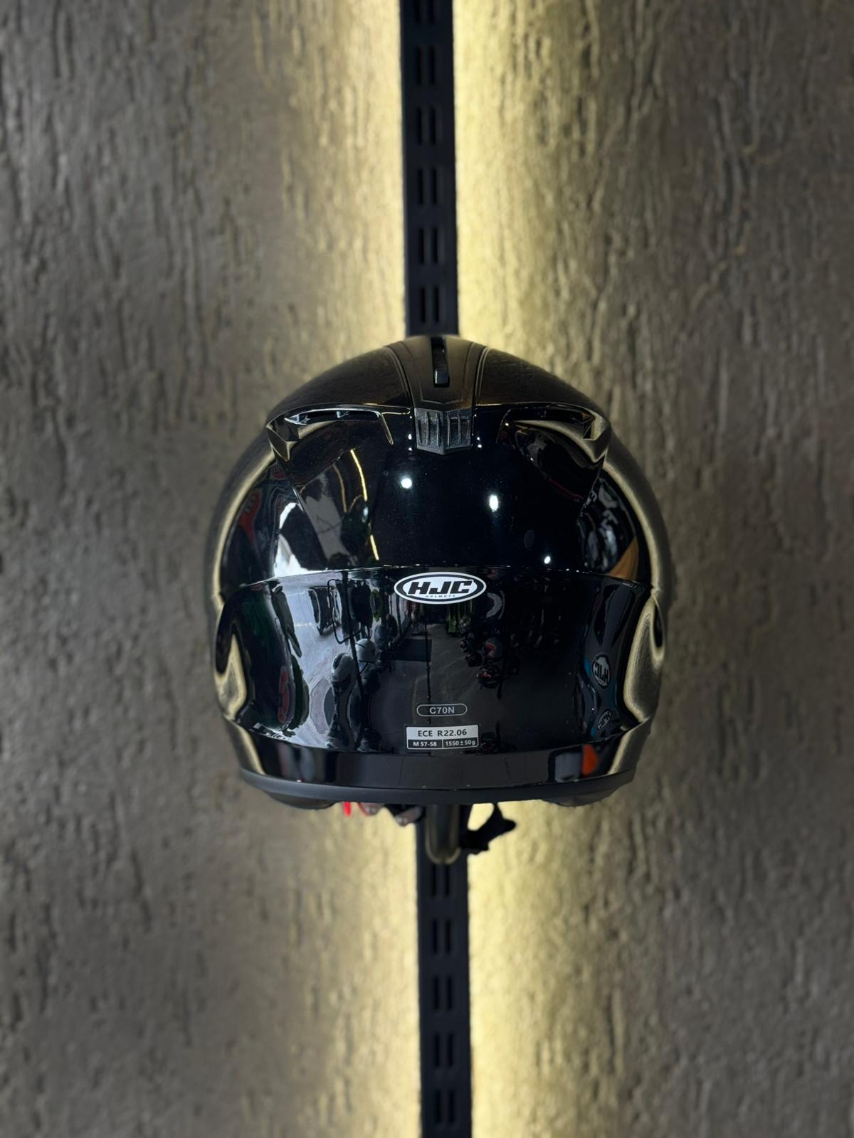 C70N KAPALI KASK PARLAK SIYAH 1450 - Görsel 4