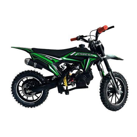 Mini Cross Çocuk Motoru Benzinli Tek Silindirli Yesil