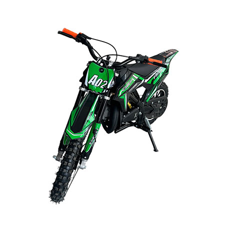 Mini Cross Çocuk Motoru Benzinli Tek Silindirli Yesil - Görsel 3