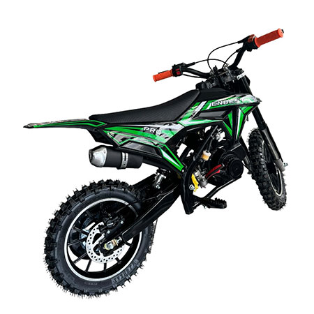 Mini Cross Çocuk Motoru Benzinli Tek Silindirli Yesil - Görsel 4