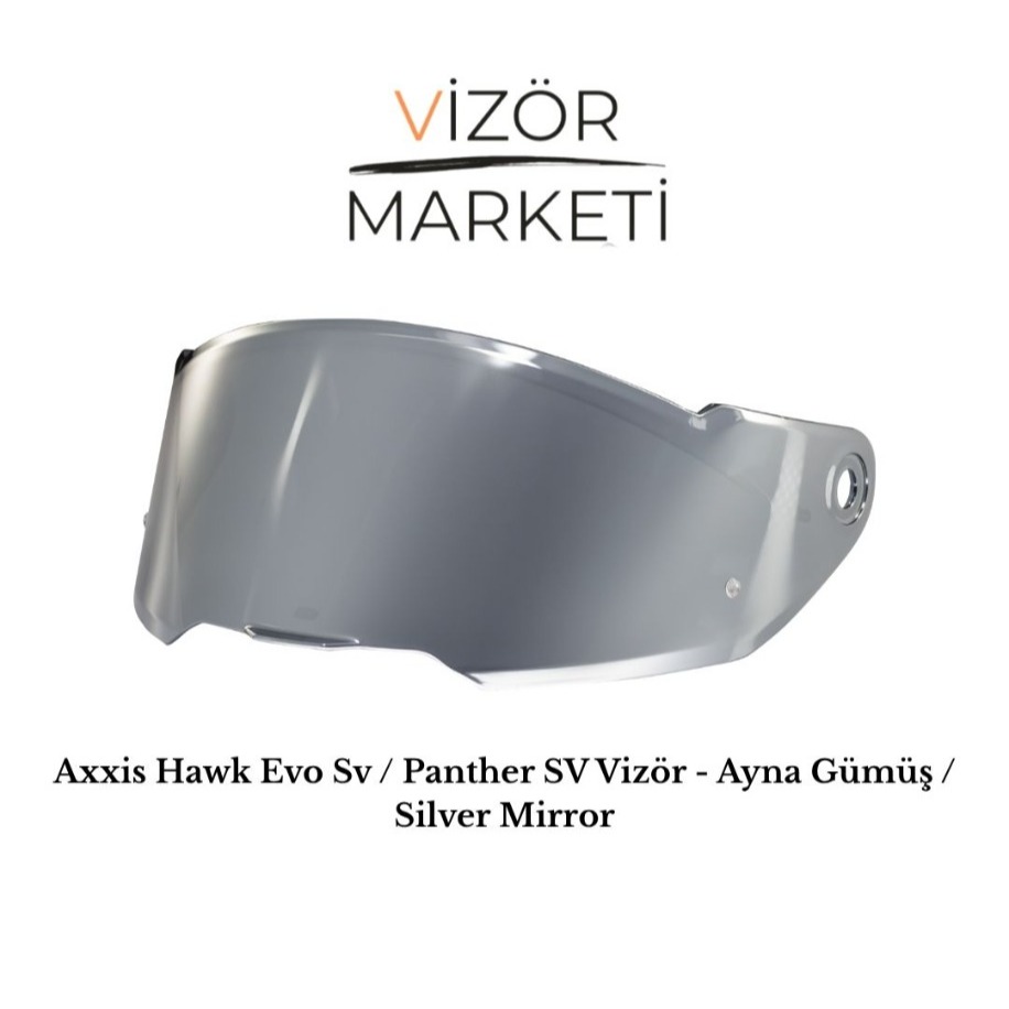 Axxis Hawk Evo Sv / Panther SV Vizör - Ayna Gümüş / Silver Mirror - Görsel 2