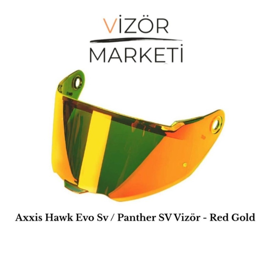 Axxis Hawk Evo Sv / Panther SV Vizör - Red Gold - Görsel 2
