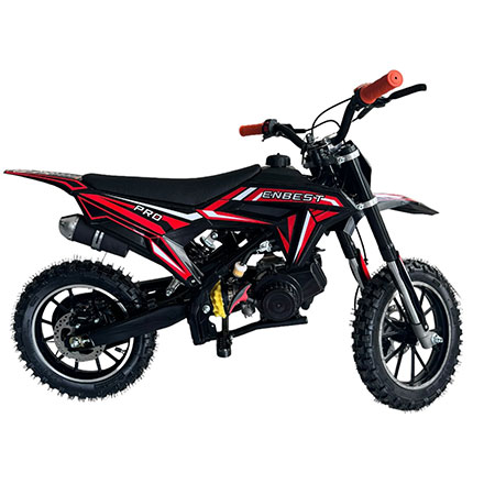 Mini Cross Çocuk Motoru Benzinli Tek Silindirli Kirmizi