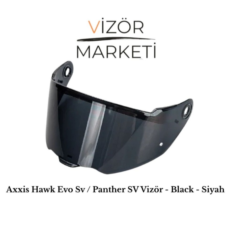 Axxis Hawk Evo Sv / Panther SV Vizör - Black - Siyah