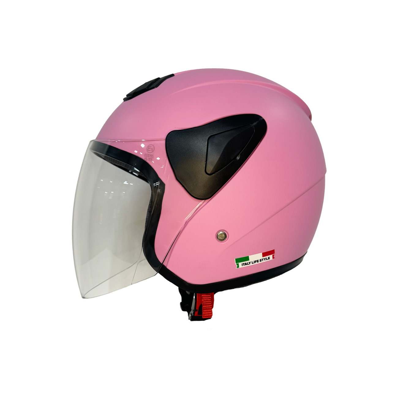 SWAY 700 - 733Y Mat Pembe Yarim Kask ( Şeffaf Vizör )