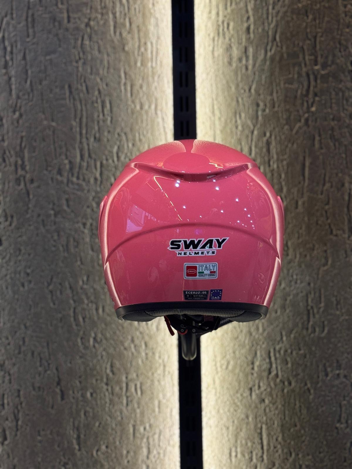 SWAY SW 700 Pink Yarim Kask - Görsel 4